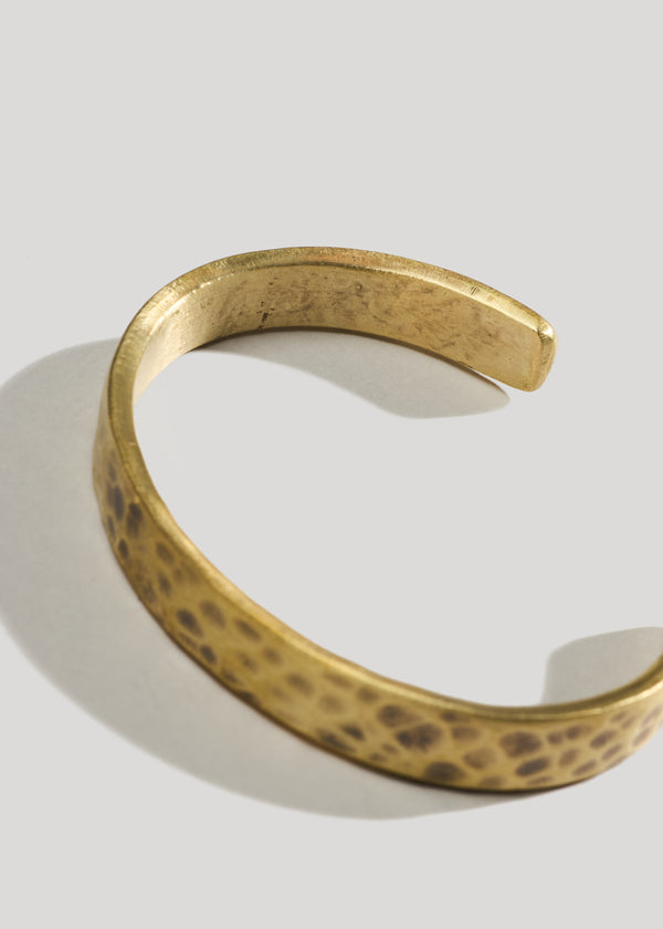 Billy Made For Friends Wide Dinged Brass Cuff