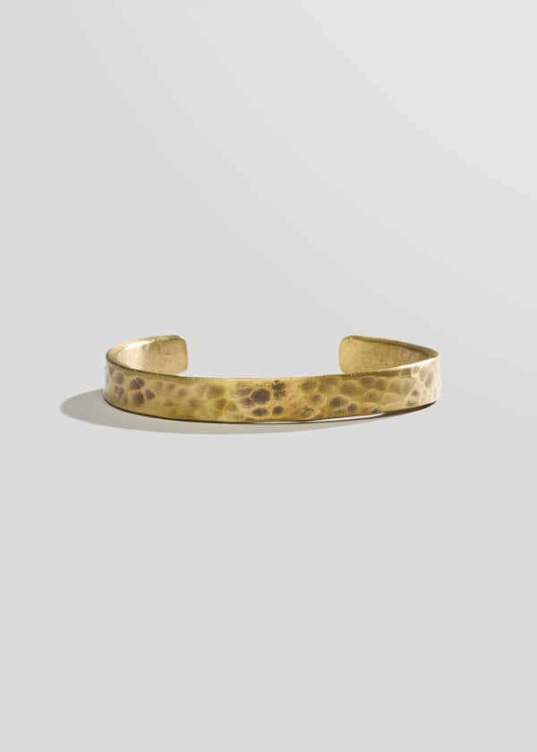 Billy Made For Friends Wide Dinged Brass Cuff