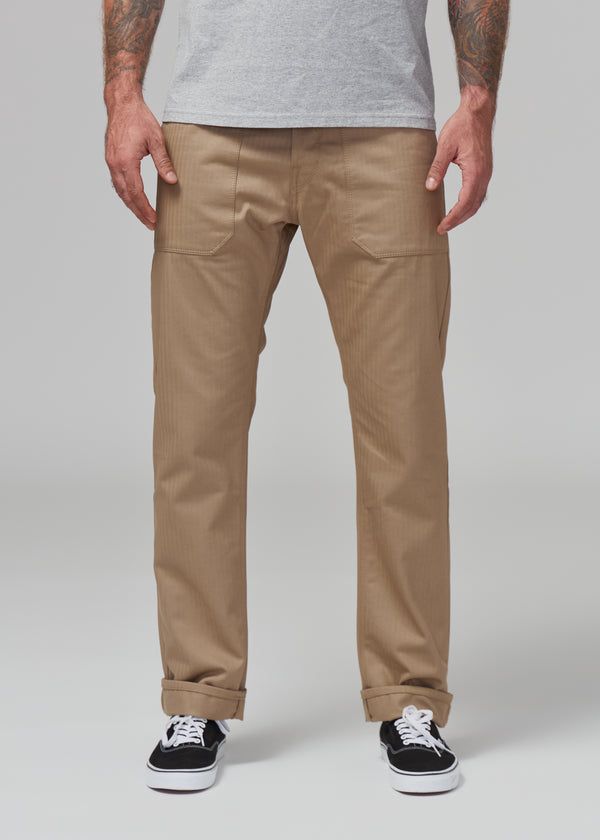 Fatigue Trousers - Khaki Herringbone