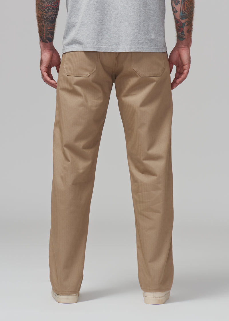 Trench Trousers - Khaki Herringbone