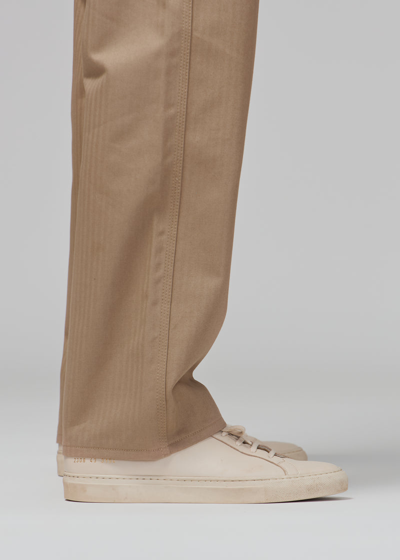 Trench Trousers - Khaki Herringbone