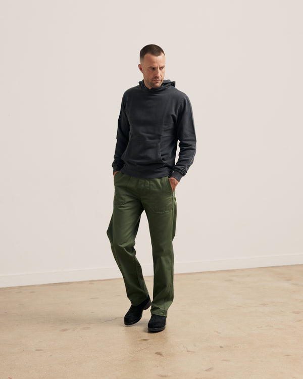 Trench Trousers - Olive Herringbone