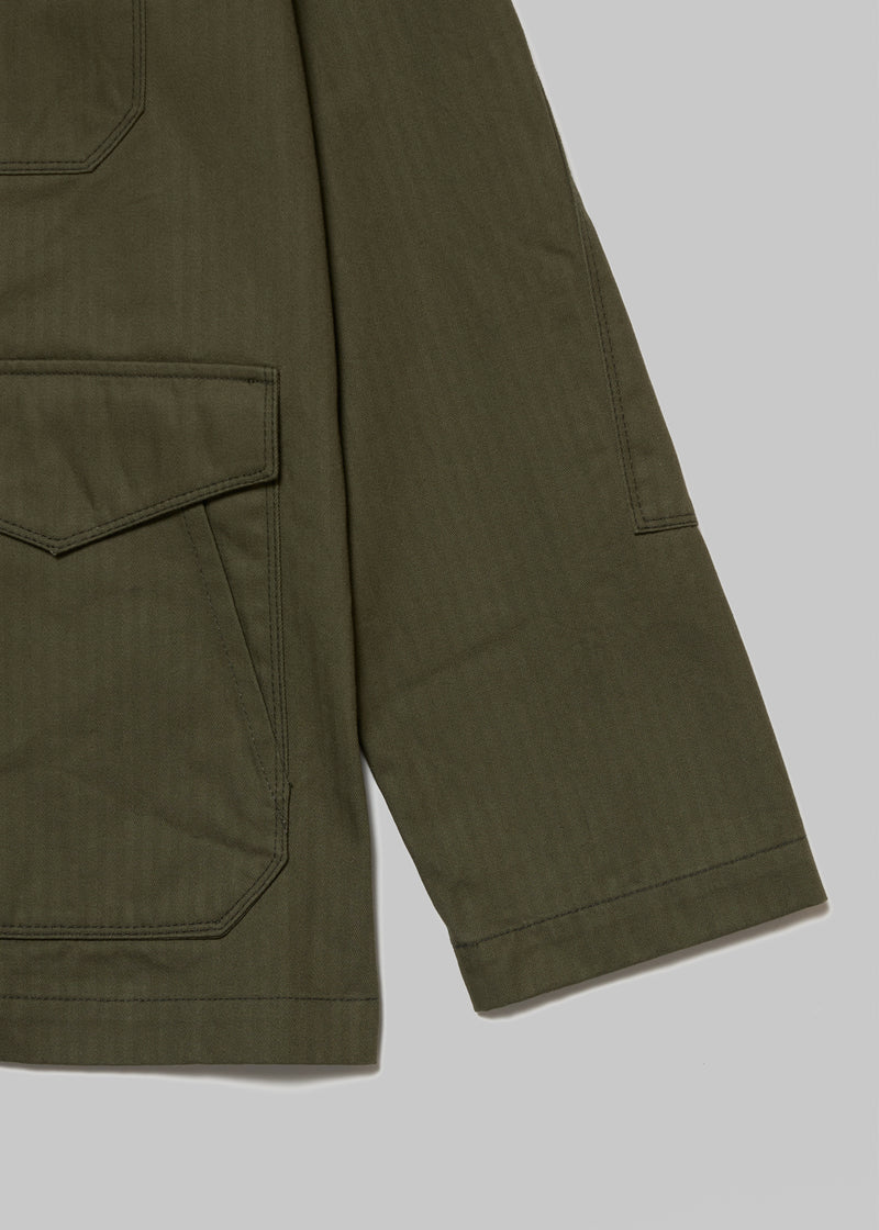 Field Jacket - Olive Herringbone