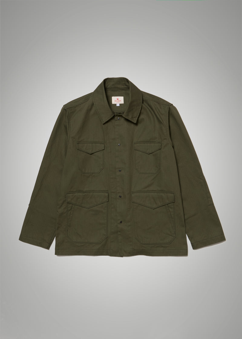 Field Jacket - Olive Herringbone