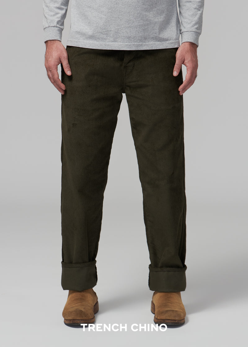 Olive Corduroy - Trench Chino