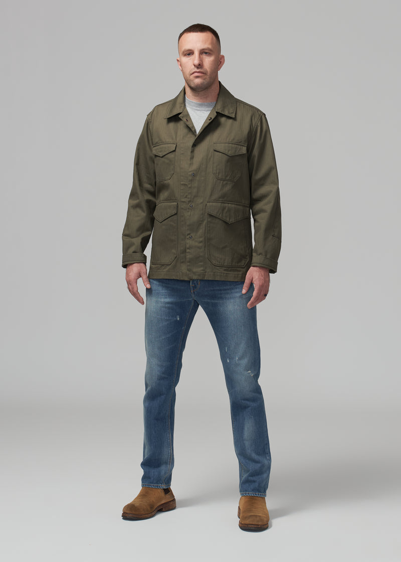 Field Jacket - Olive Herringbone