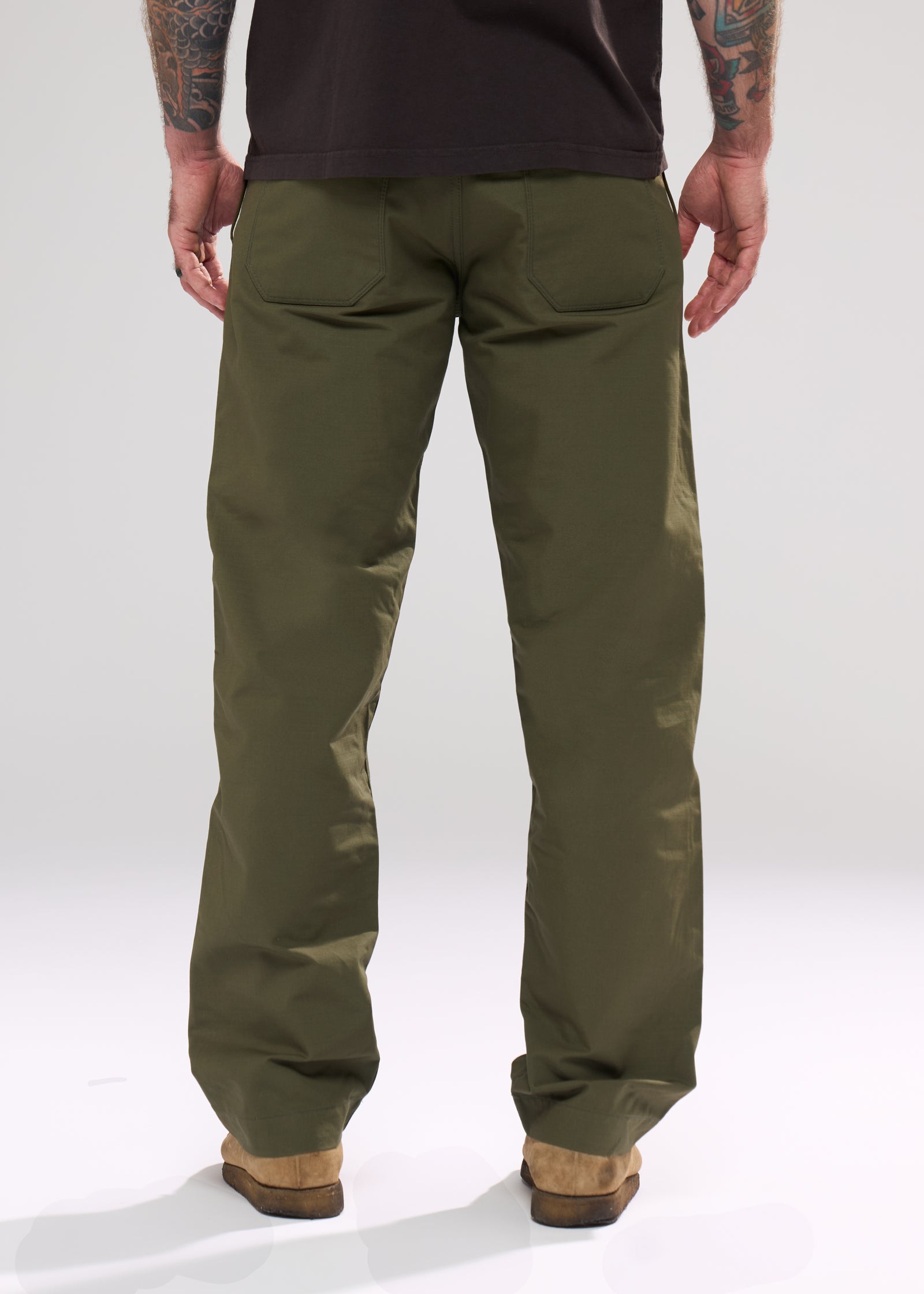 OHGA オーガ　TRENCH PANTS Shockoe Atelier Trench Trousers - Olive Ripstop