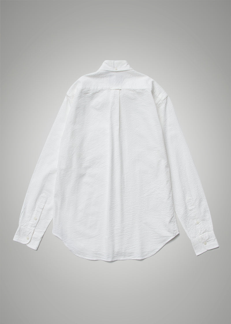 Gitman White Seersucker Shirt